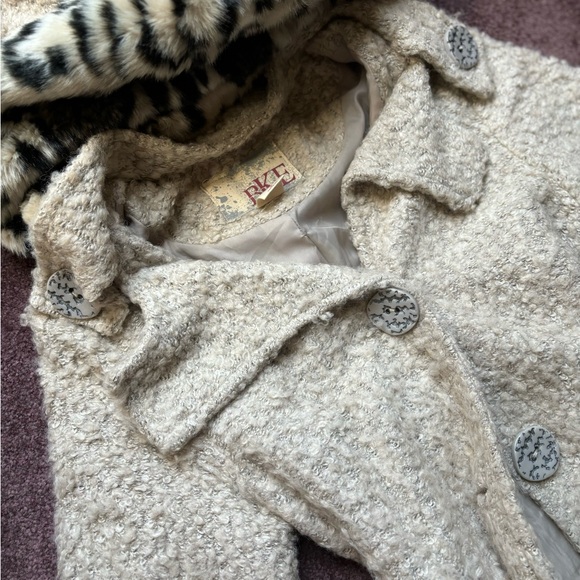 BKE faux fur leopard coat/jacket medium - Picture 4 of 4